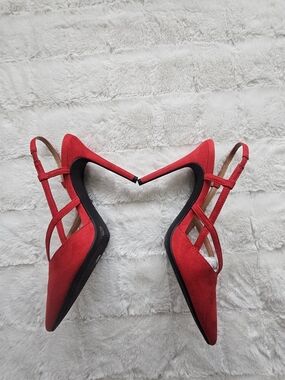 Jessica Simpson Red Pointed Toe Slingback Heels